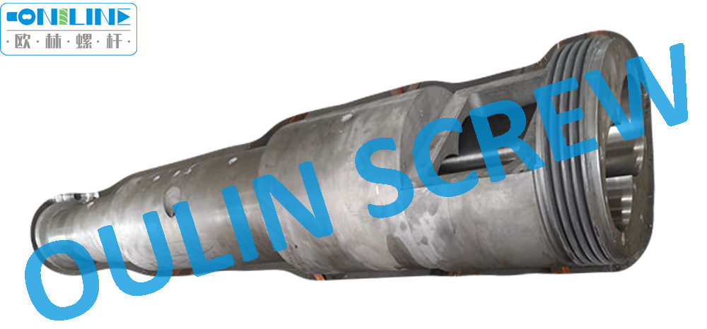 Cincinnati Cmt68 Twin Conical Screw and Barrel for PVC Extrusion, Cmt68/143 Screw Barrel