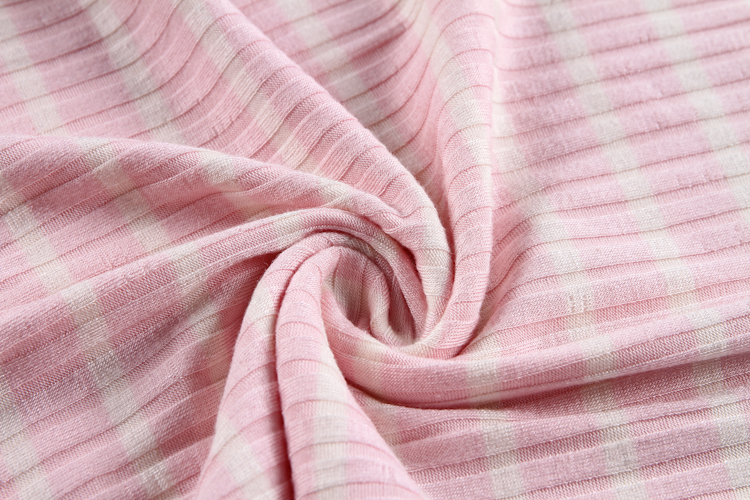 Rib Fabric Custom Pink Soft