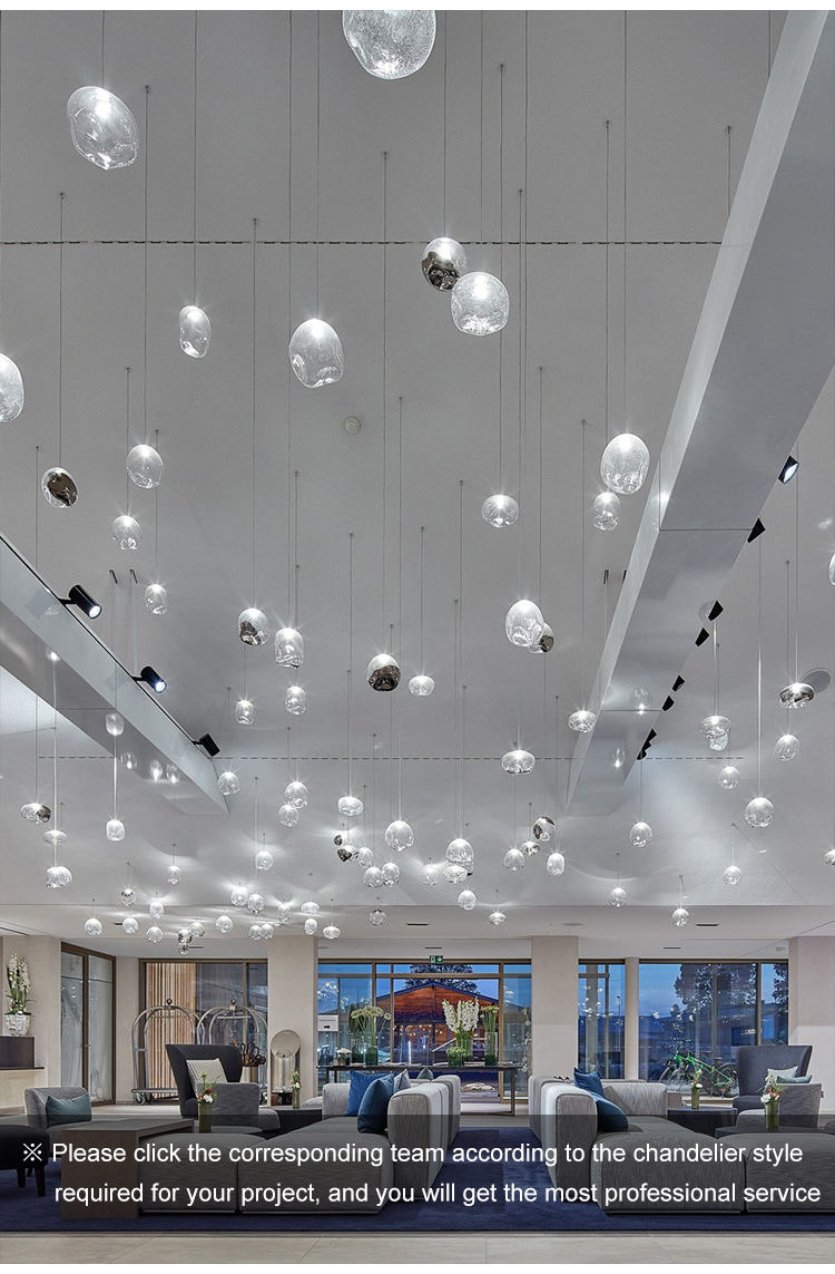 transparency glass ball chandelier light