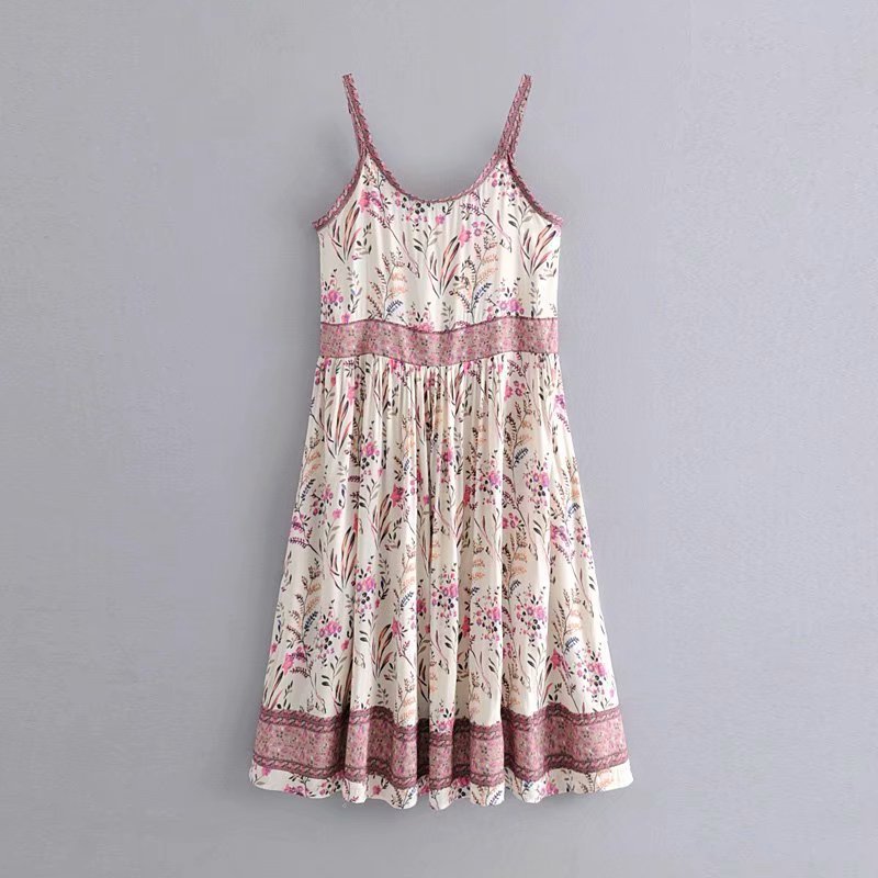 Vintage Boho Women Floral Dress