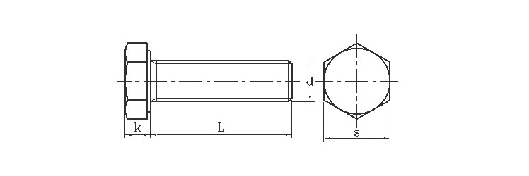 Metric brass Hex head bolts