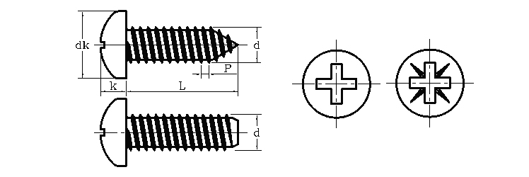 Cross Recessed Pan Head Tapping Screws