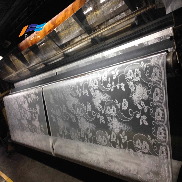 Elegant Home Textile Polyester Roses Lace Mesh Curtain 4