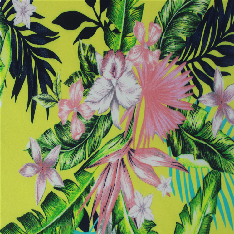 printed spun rayon fabric