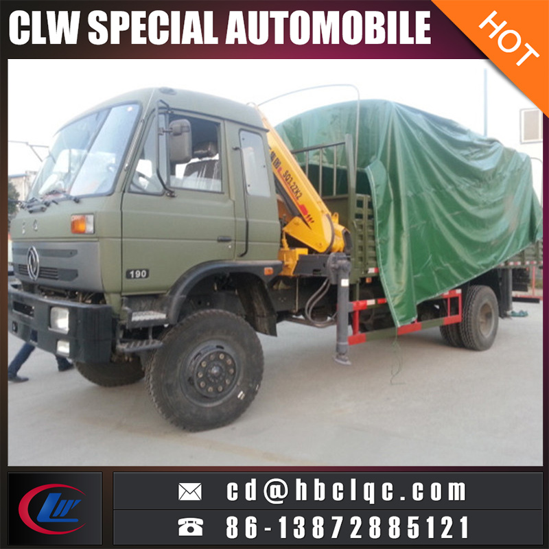 4X4 Military Truck Mounted Crane 3ton Knuckle Crane Truck