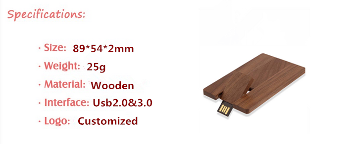wooden card usb flash drive