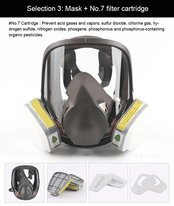 Double Full Face Respirator Mask