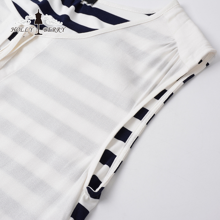 White Crew Neck Women Vest