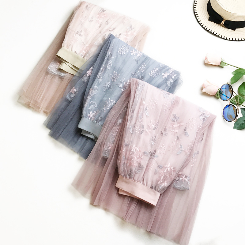 Women Pleated Gauze Skirt