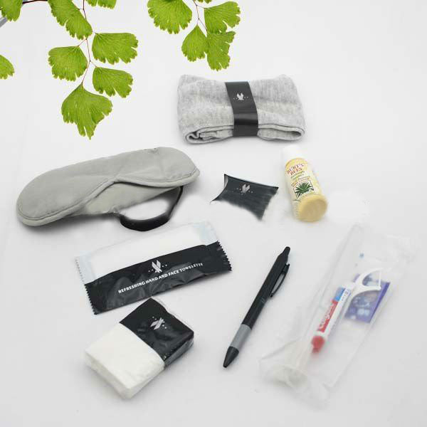 comfortable airline travel kit