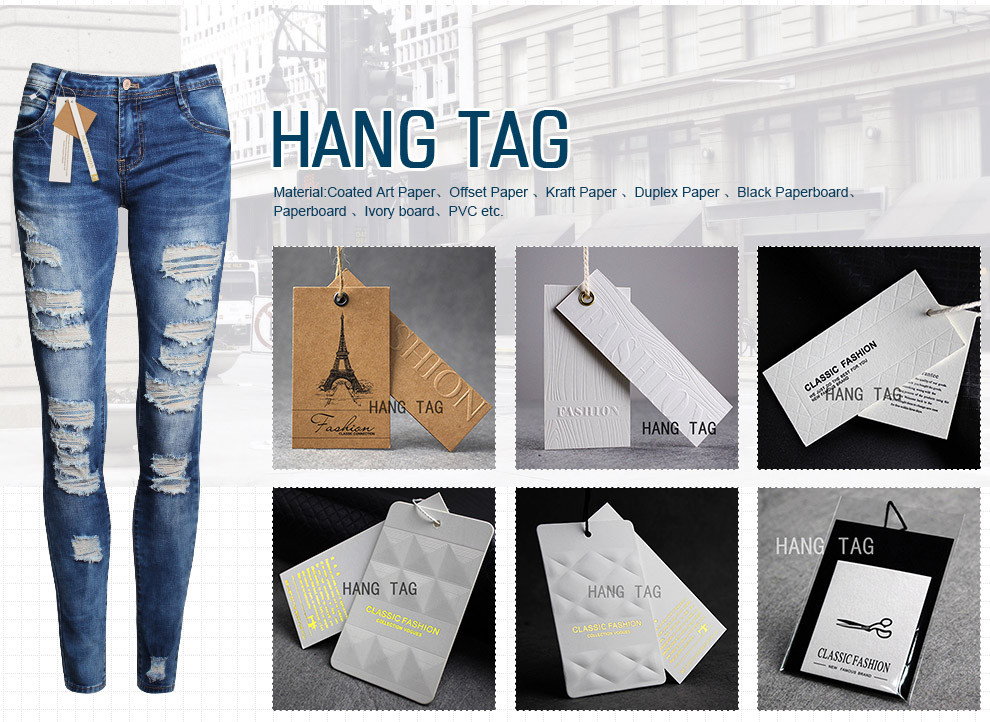 Jeans Paper Hang Tags, Custom Jeans Paper Hang Tags