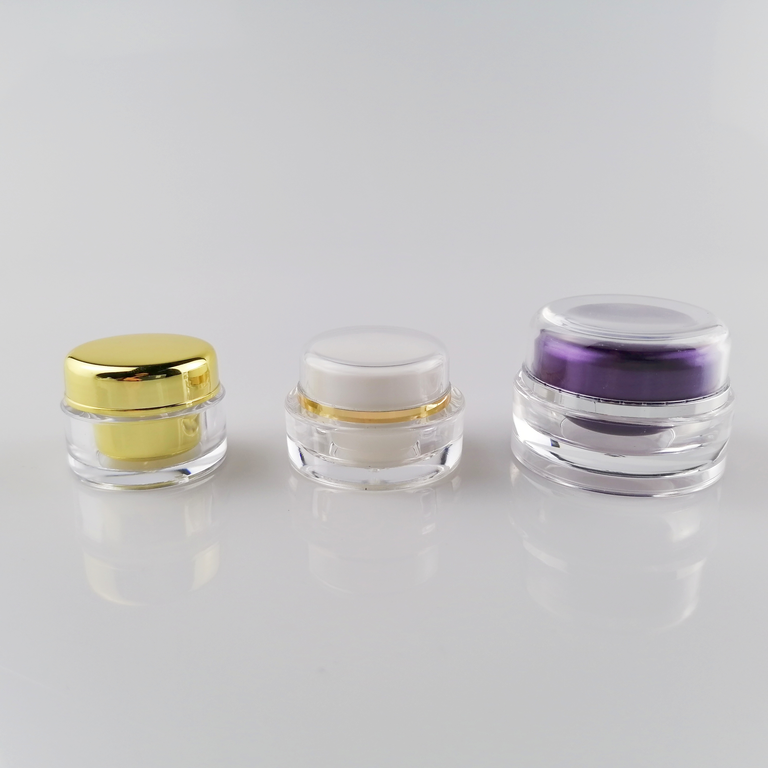 Round Cap Empty Acrylic Jars Round Cap Empty Acrylic Jars