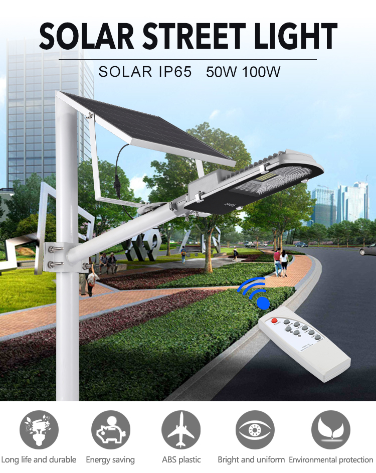 All in one solar street light with remote control