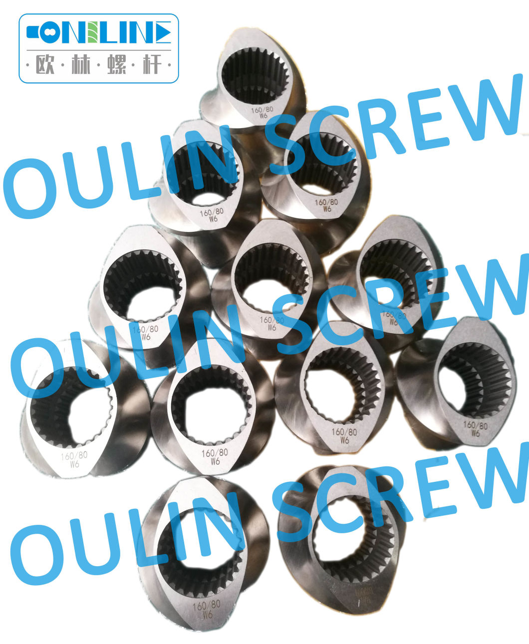 160/80 Segmented Barrel and Screw Elements for WPC Granulating