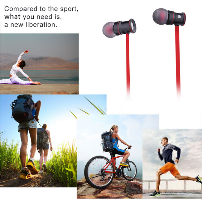 Sweatproof Wireless Stereo Bluetooth V4.0 Headphone Earphone Headset