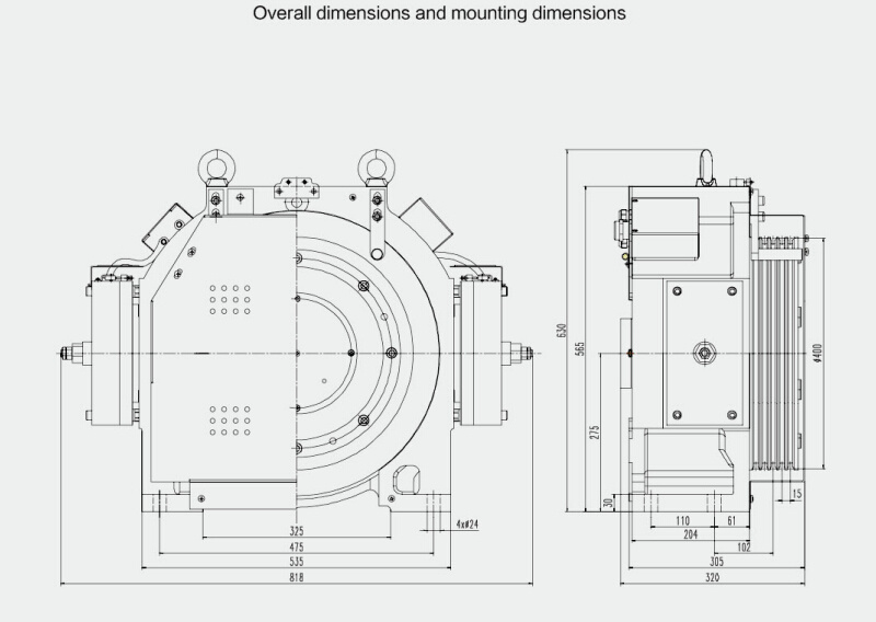 엘리베이터 용 기어리스 트랙션 머신 (MINI 5 시리즈)