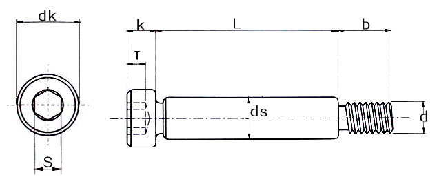 ISO7379 Alloy Steel Socket Shoulder Bolt