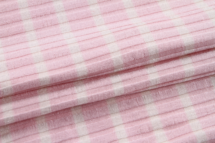 Rib Fabric Custom Pink Soft