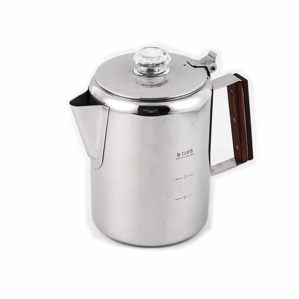Stainless steel coffee pot for camping