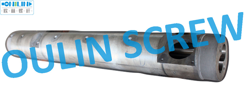 55mm Double Parallel Screw Barrel for PVC Sheet/ Profile/ Pipe/ Pellets