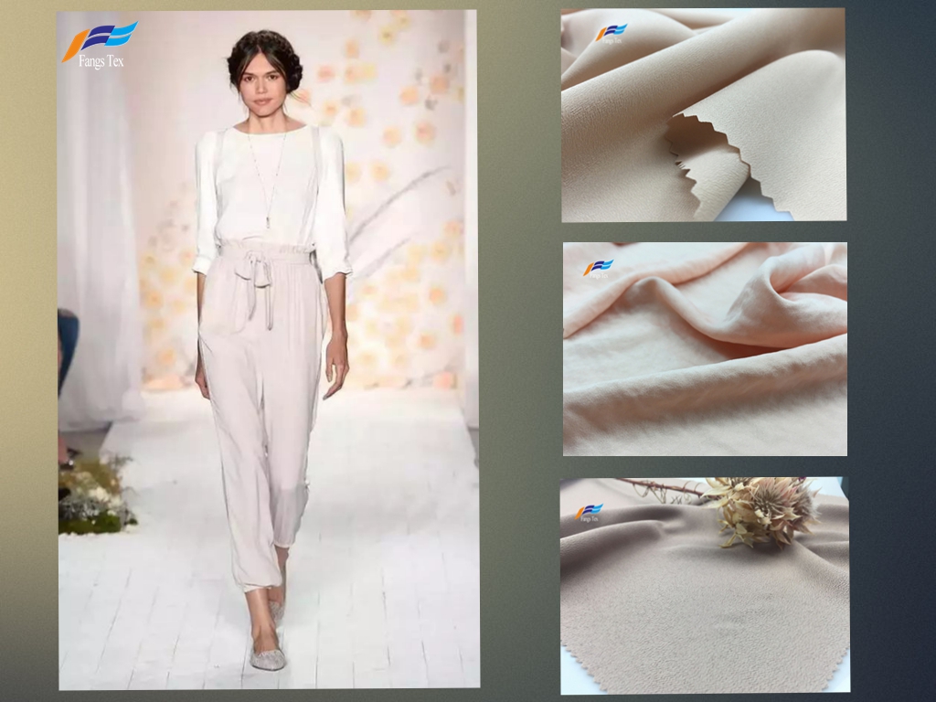 Soft Polyester Peach Skin Brushed LadiesTwill Fabric 