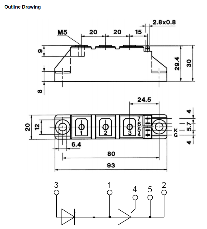 Thick Copper Baseplate Diode Module