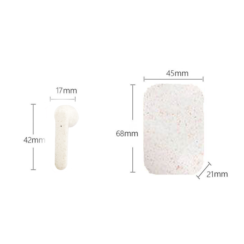 Wireless Eco-friendly Wheat Straw Wireless Earbuds Wireless Eco-friendly Wheat Straw Wireless Earbuds