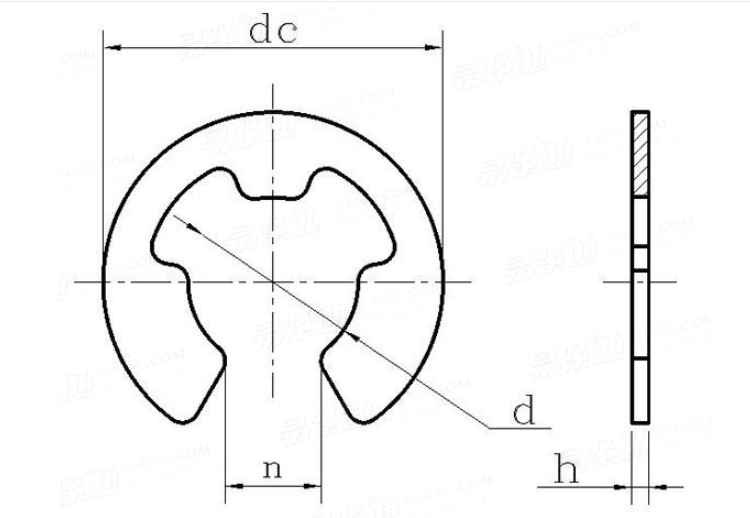 DIN6799 Circlips E-Type DIN 6799 E-Clips Retaining Ring for Shaft