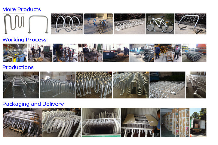 5 Bike Parking Outdoor Steel Wave Bike Rack