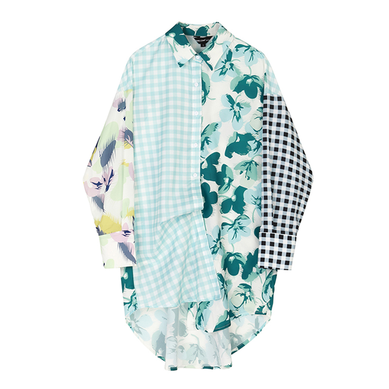 New Design Asymmetric Button Shirt Dresses