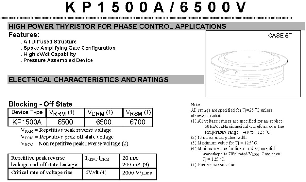 Power Control Thyristor