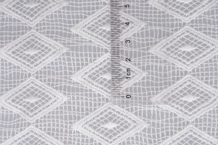 Eco friendly white lace fabric