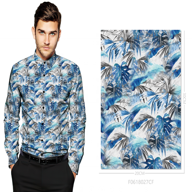 Cotton Satin Digital Printed Shirt Fabric