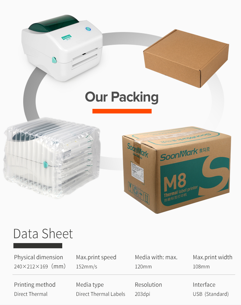 Bluetooth Direct Thermal Label Printer