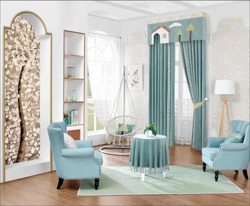 Simple Style Shading Blackout Window Curtain Fabric 2
