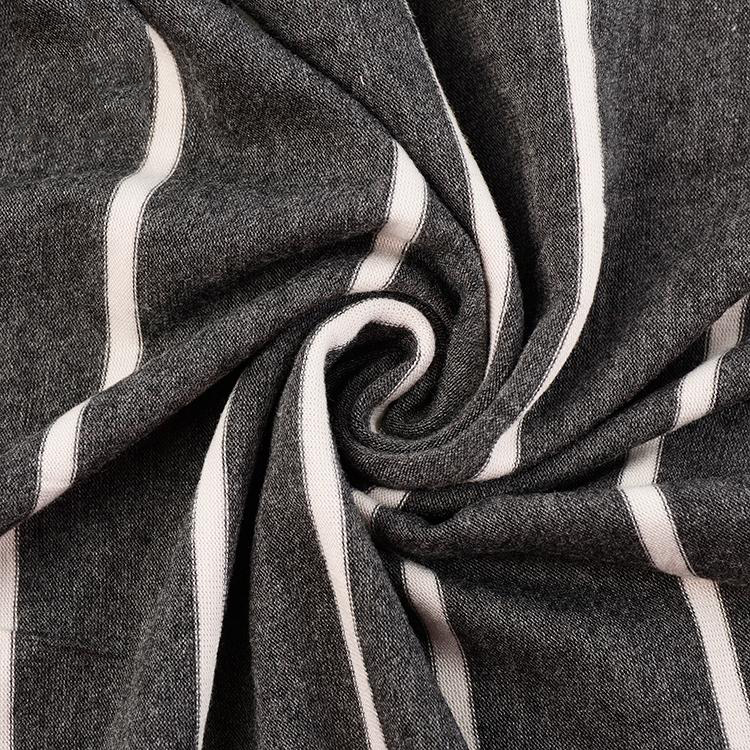Beautiful Elegant Black White Stripe Fabric