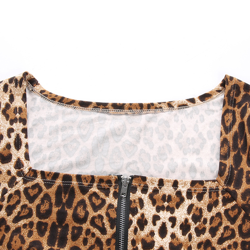 Long Sleeve Leopard Swimwear