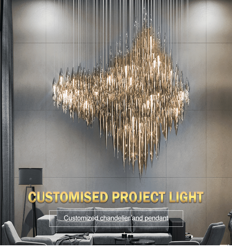 Villa large LED crystal chandelier