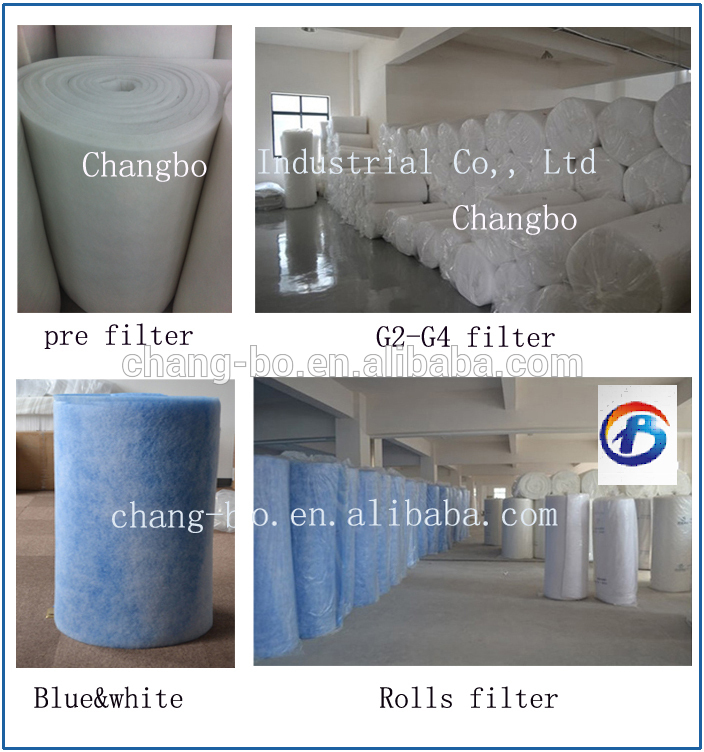 Air Ventilation Filter Media Rolls , Synthetic Fiber Air Filter G2