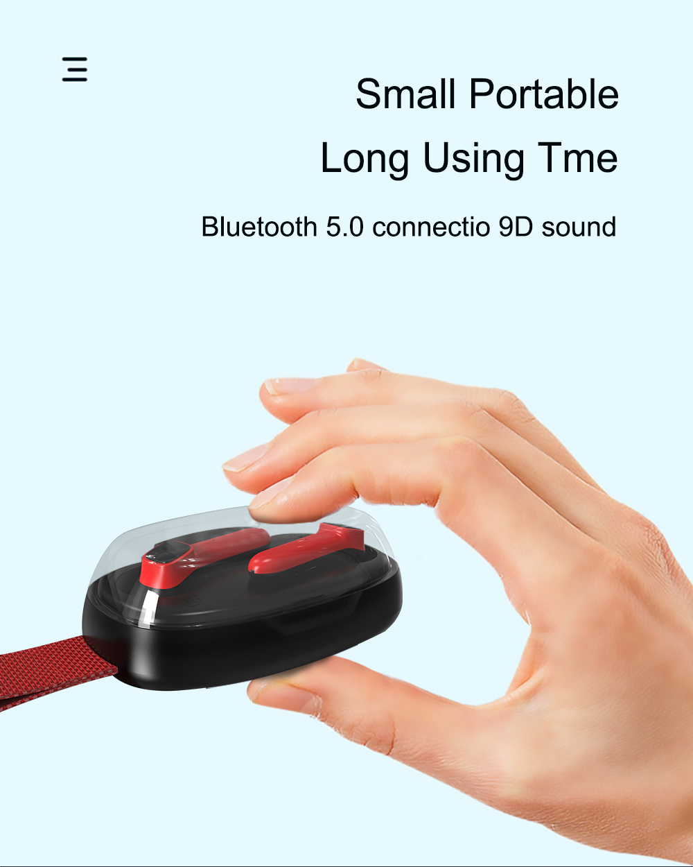 Bluetooth Headset with Microphone Black 