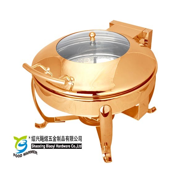 Round Copper Chaifng Dish Buffet Frame
