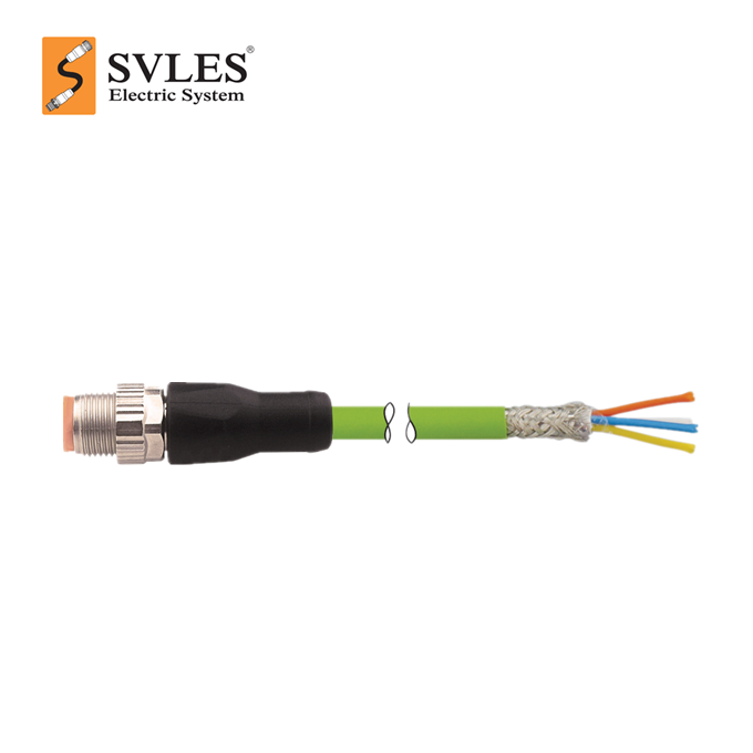 Profinet 4 Pin Cross 4 pin D-code M12 connector male profinet cable China Manufacturers ...