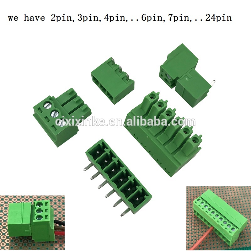 3.81mm pitch PCB fixed pluggable terminal block