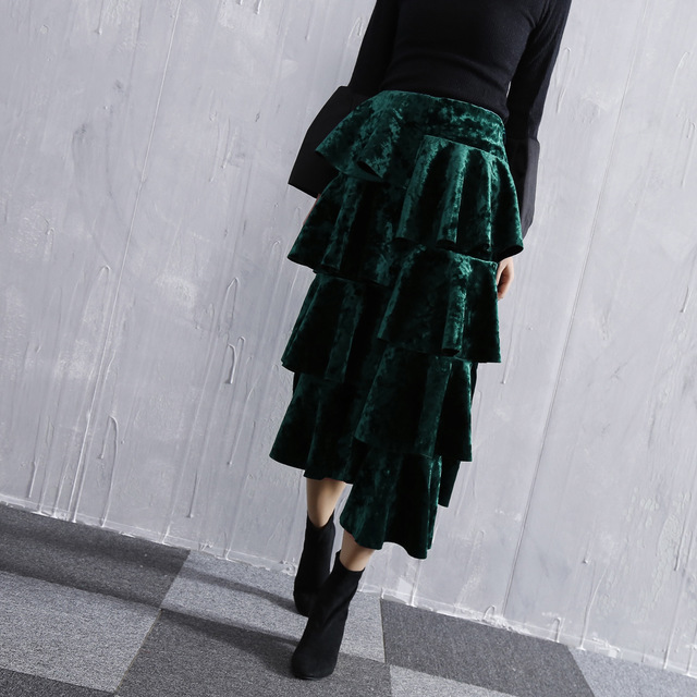 High Waist Ruffle Skirts