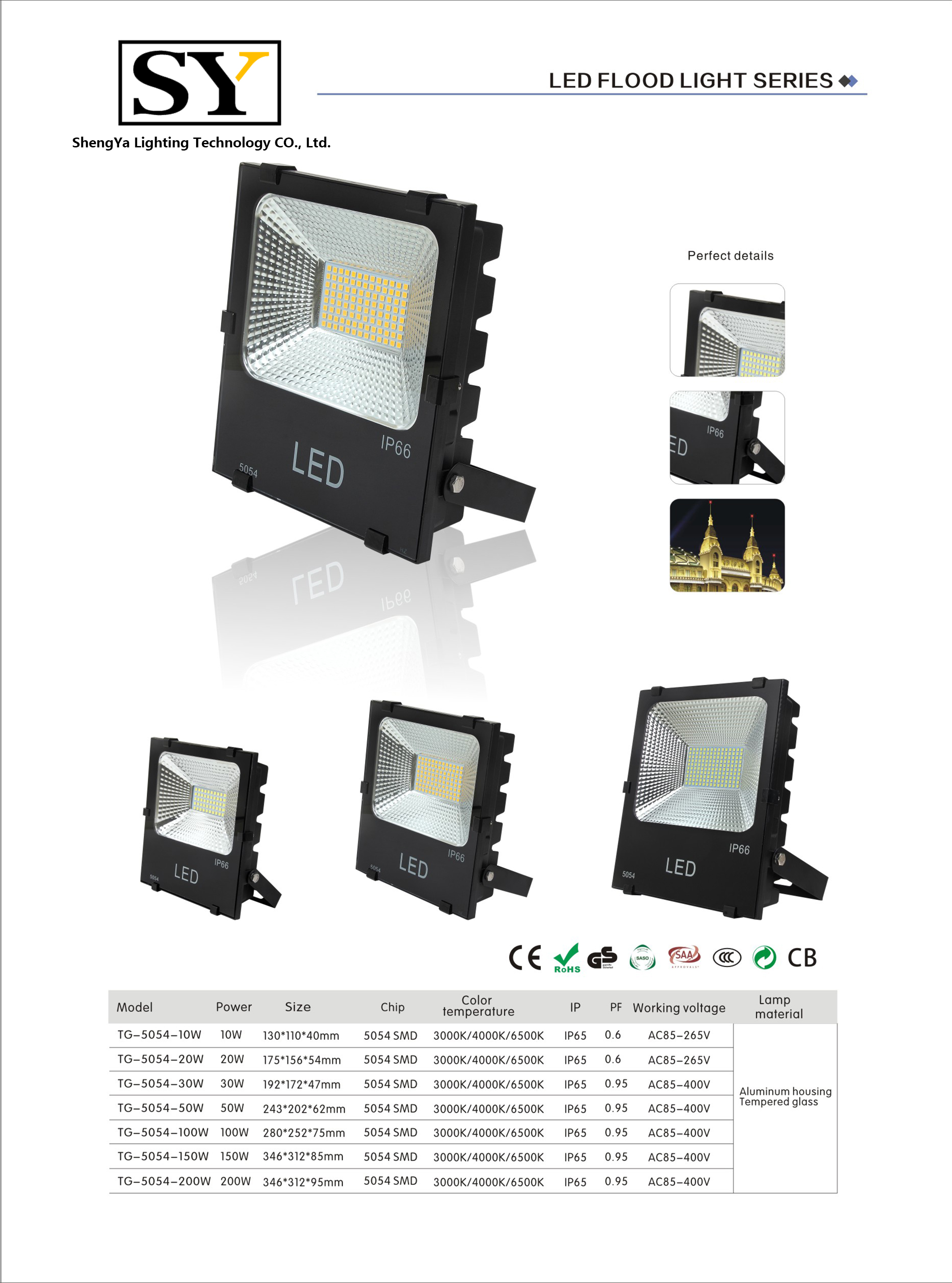 200W Aluminum LED Flood lights for outdoor