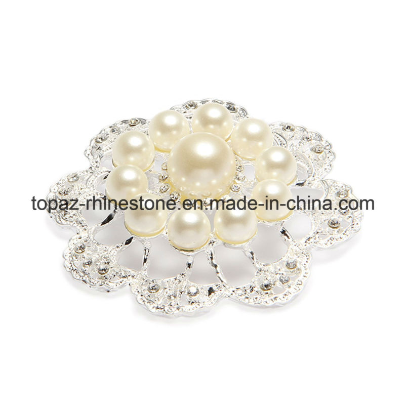 Fashion Jewelry Imitation Pearls Crystal Brooch Pin (TB-037)