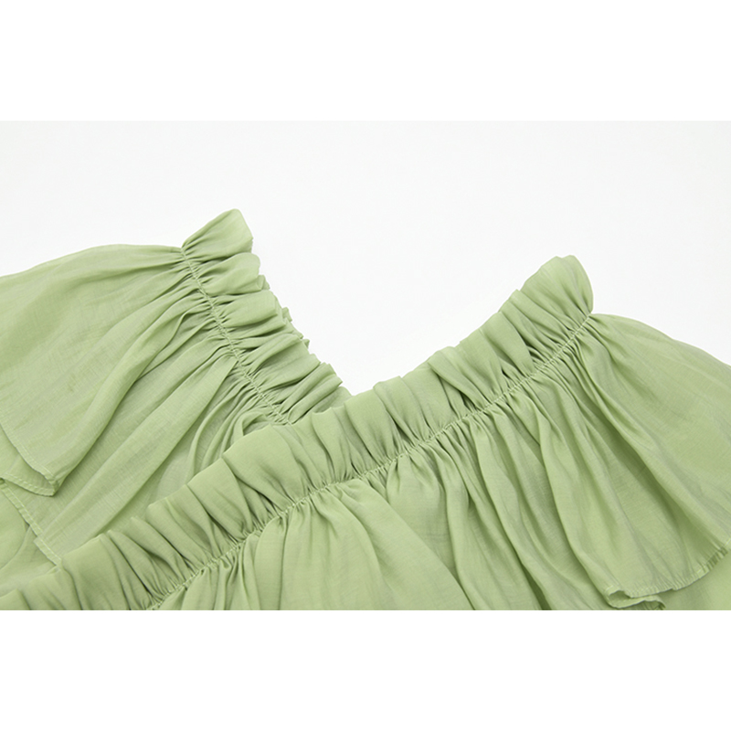 Chiffon Ruffles Mint Dress