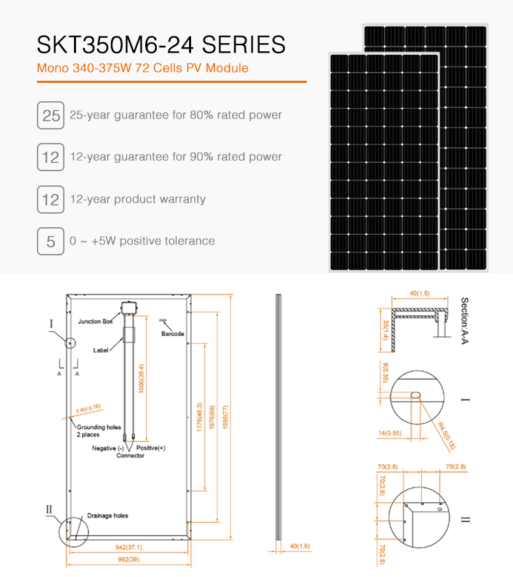 Solar Panel mono 350W 370W