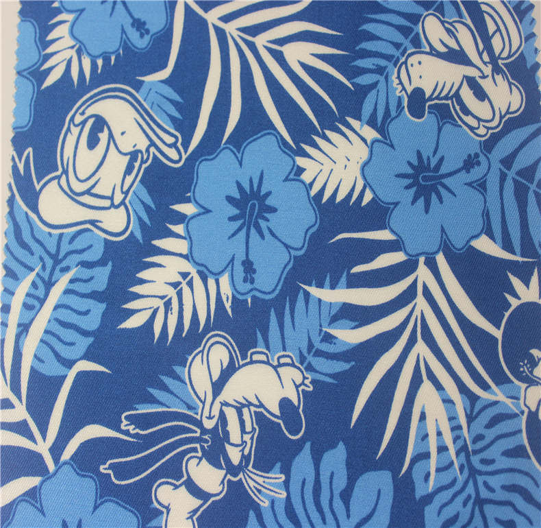 tropical plants printed fabric