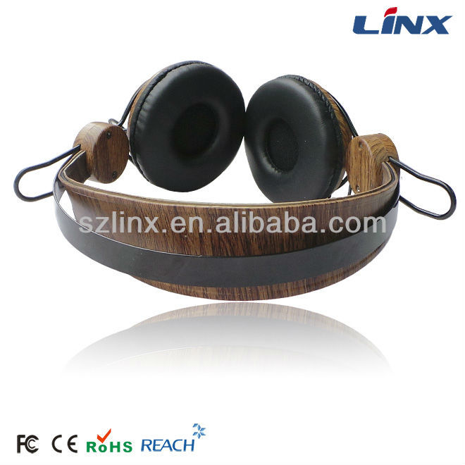 new design customized logo wooden headphone